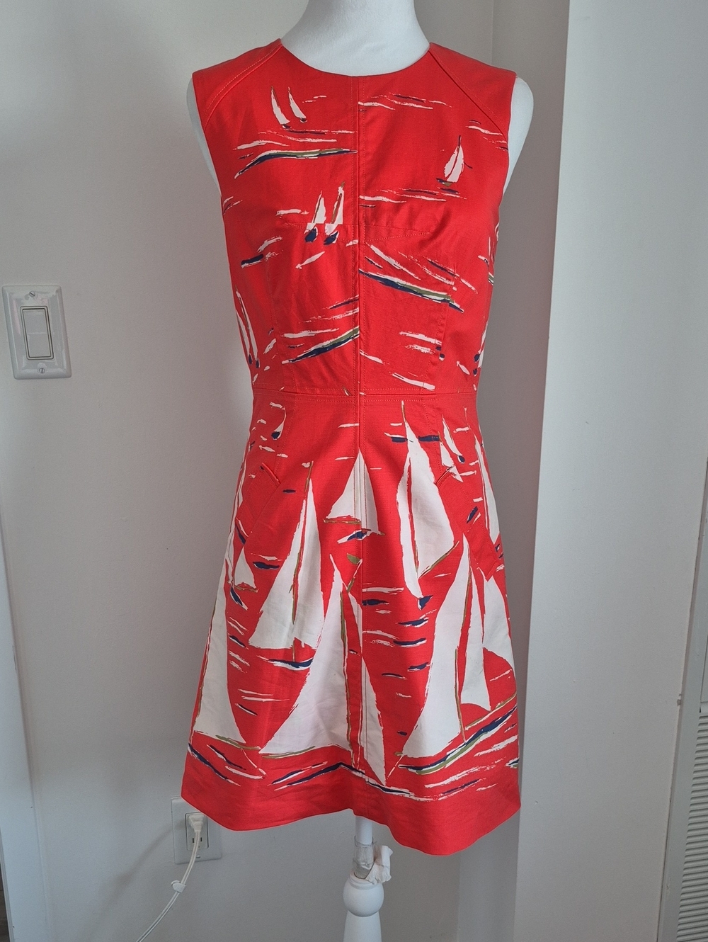 Maeve By Anthropologie Berru Sailboat Poplin Dress Size 2